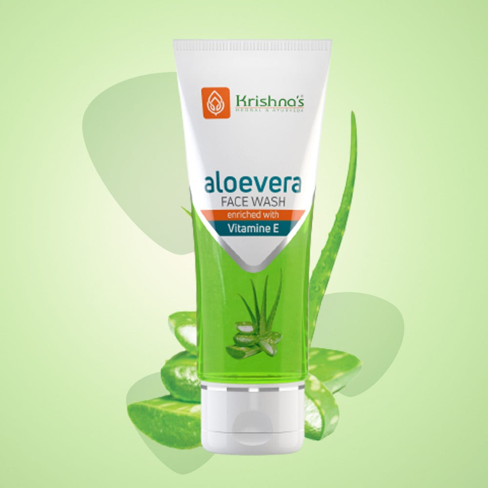 Krishna's Herbal & Ayurveda Aloe vera Face Wash Gel - Distacart