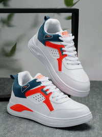 Thumbnail for ASIAN Men White Colourblocked Memory Foam Insole Sneakers