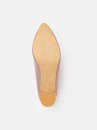 Thumbnail for ELLE Mauve Solid Block Pumps