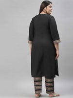 Thumbnail for Sztori Plus Size Ethnic Motifs Printed Regular Kurta with Trousers - Distacart