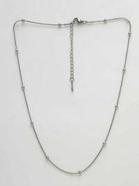 Thumbnail for NVR Women's Set of 2 Silver & Gold Rhodium-Plated Minimal Chain