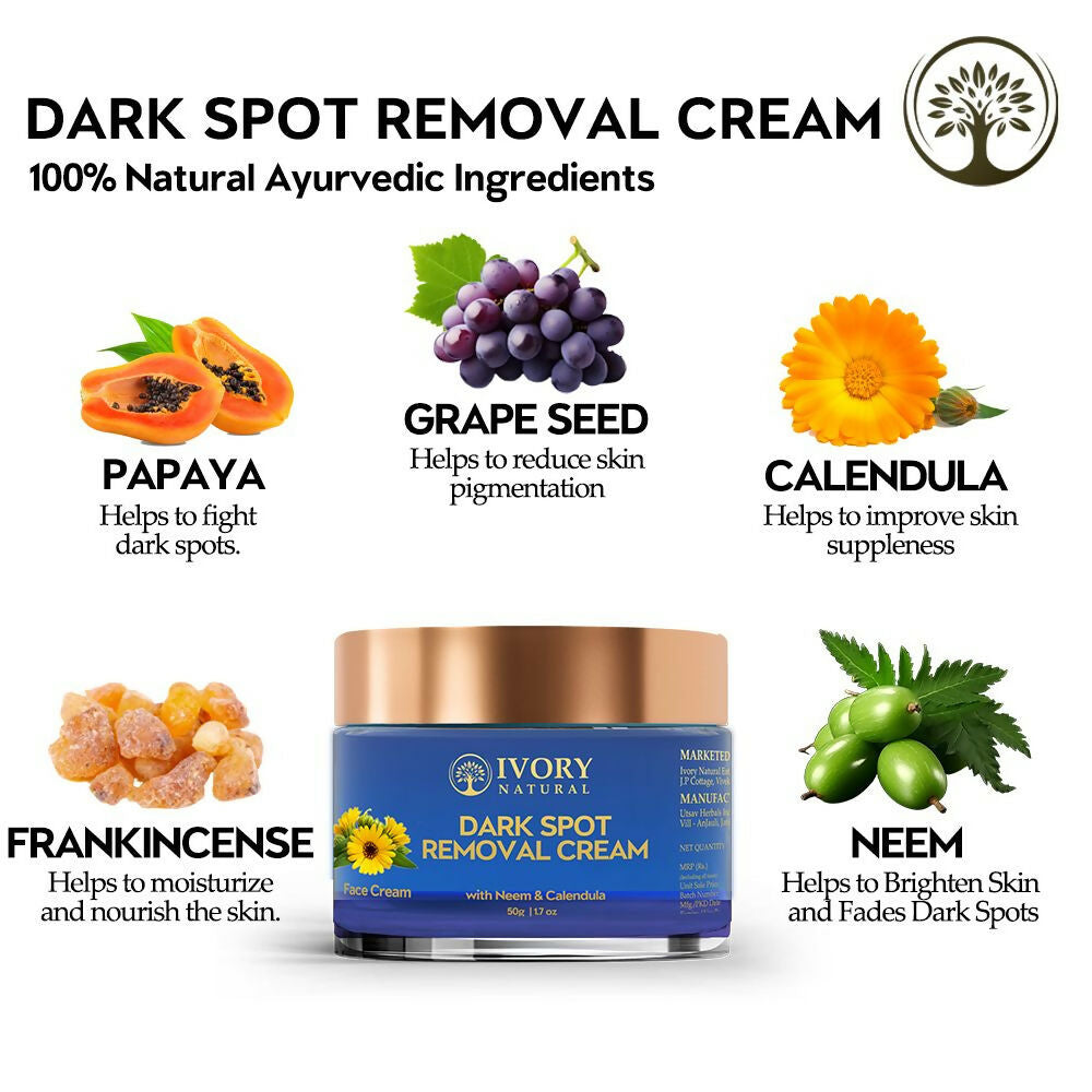Ivory Natural Dark Spot Removal Face Cream For Dark Spots And Achieve A Glowing Tone - Distacart