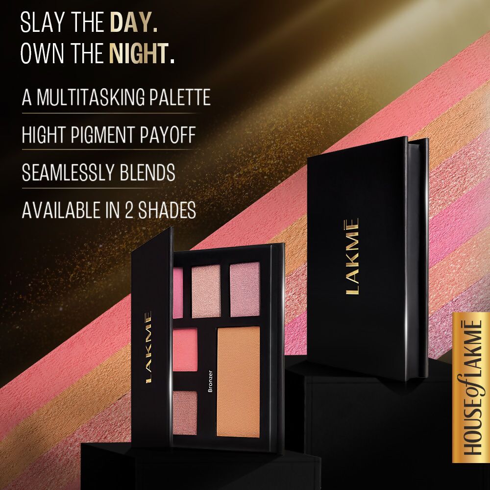 Lakme Glitterati 4 In 1 Face Palette - Day Queen - Distacart