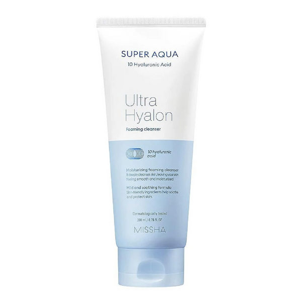 Missha Super Aqua Ultra Hyalron Foaming Cleanser - Distacart
