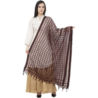 Thumbnail for A R SILK Cotton Square Regular Dupatta Coffee Color Dupatta or Chunni