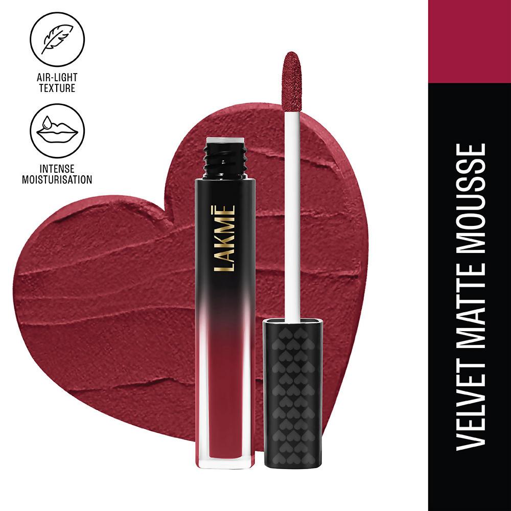 Lakme Xtraordin-Airy Velvet Matte Lip Mousse - Love Me Red - Distacart