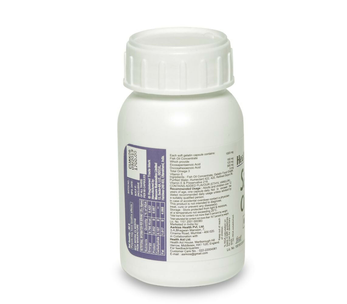 HealthAid Salmon Oil 1000 mg Capsules - Distacart