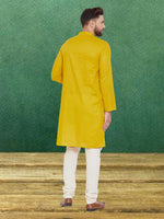 Thumbnail for Even Apparels Men's Pure Cotton Yellow Kurta - Distacart