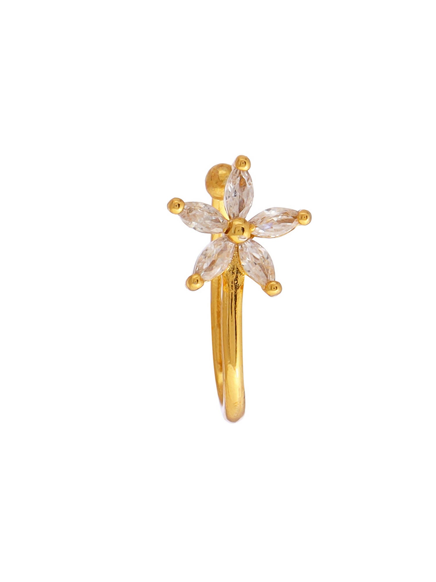 Ruby Raang Gold Star Nose Pin
