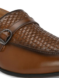 Thumbnail for House of Pataudi Men Textured Formal Loafers