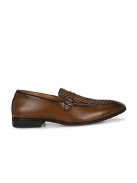 Thumbnail for House of Pataudi Men Textured Formal Loafers