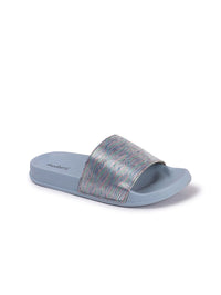 Thumbnail for DressBerry Women Blue Striped Sliders