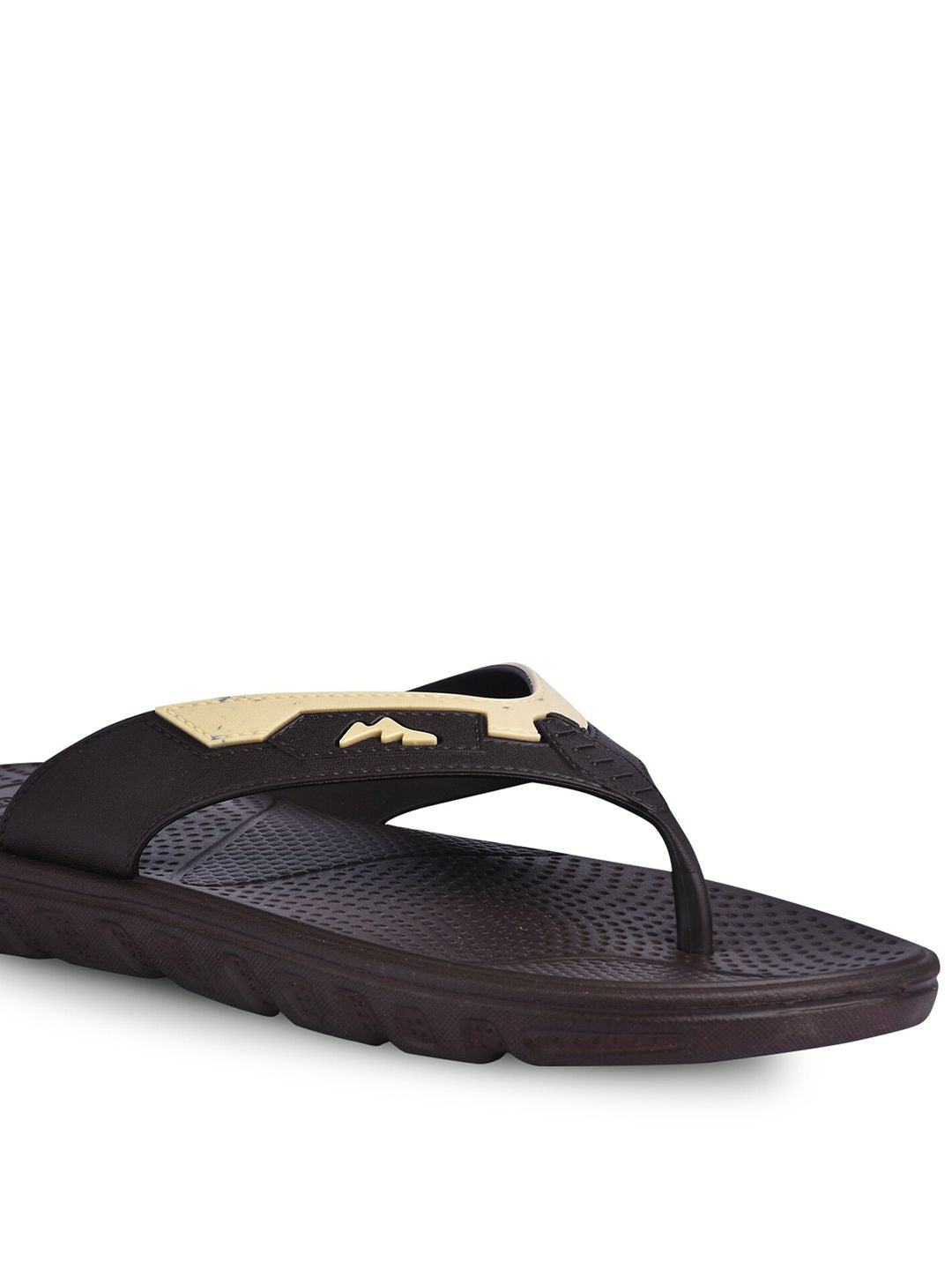 Paragon Men Brown & Beige Printed Thong Flip-Flops