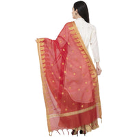 Thumbnail for A R SILK VNS Ambi Border Fancy Dupatta Red Color Dupatta or Chunni