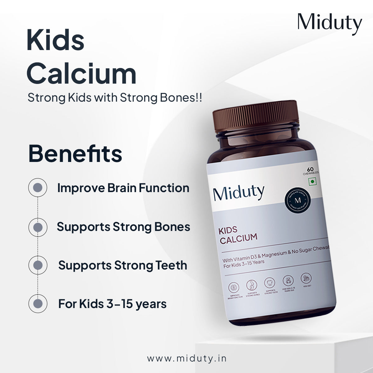 Miduty by Palak Notes Kids Calcium Chewables - Distacart
