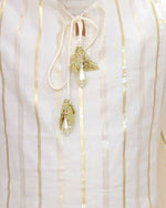 Thumbnail for Lil Drama Girls Kurta Sharara Set - Off White - Distacart
