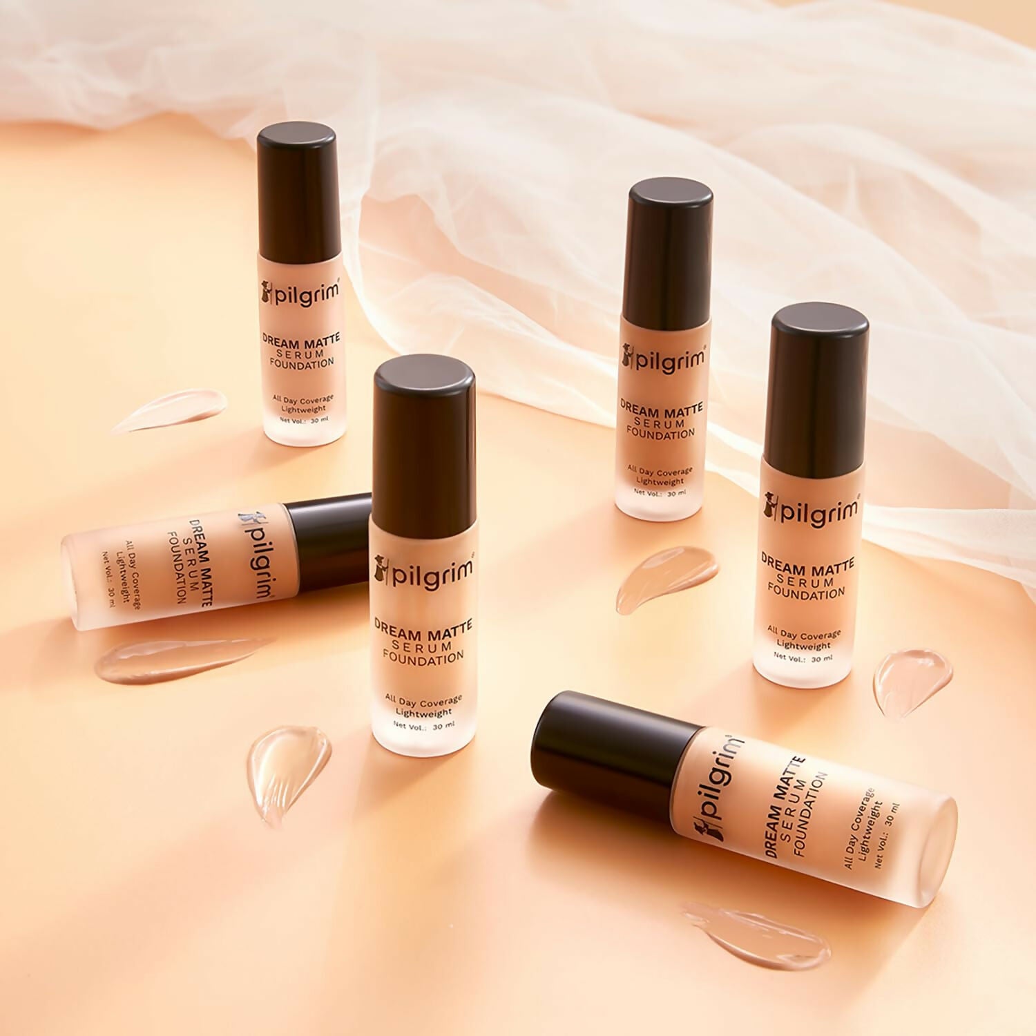 Pilgrim Dream Matte Serum Foundation With Matte & Poreless All Day Coverage Lightweight - Rich Caramel - Distacart