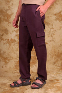 Thumbnail for Bluebird Men's Slim Fit Cotton Cargo Pant Maroon