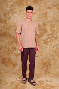 Thumbnail for Bluebird Men's Slim Fit Cotton Cargo Pant Maroon