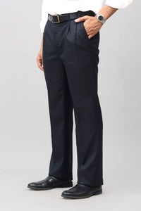 Thumbnail for Bluebird Timeless Navy Blue Pleated Trouser