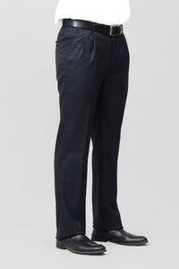 Thumbnail for Bluebird Timeless Navy Blue Pleated Trouser