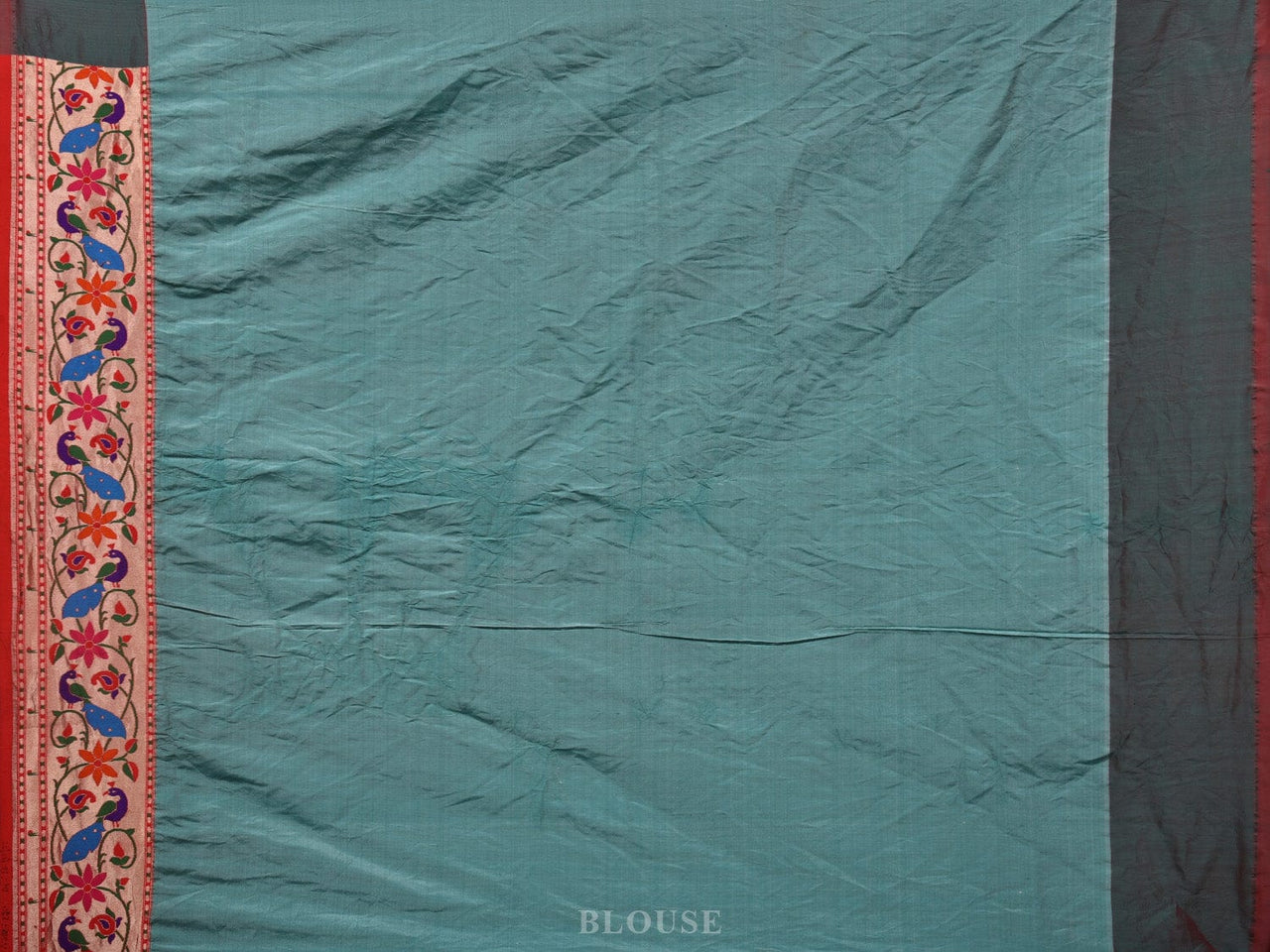 Brown Bandhani Paithani Silk Handloom Saree with Peacocks Border and Pallu Design - Global Threads - Distacart