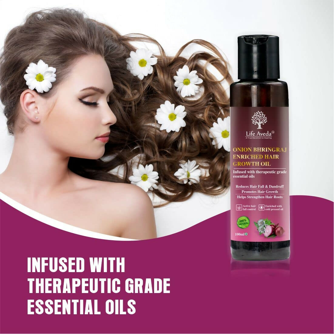 Life Aveda Onion Bhringraj Enriched Hair Growth Oil - Distacart