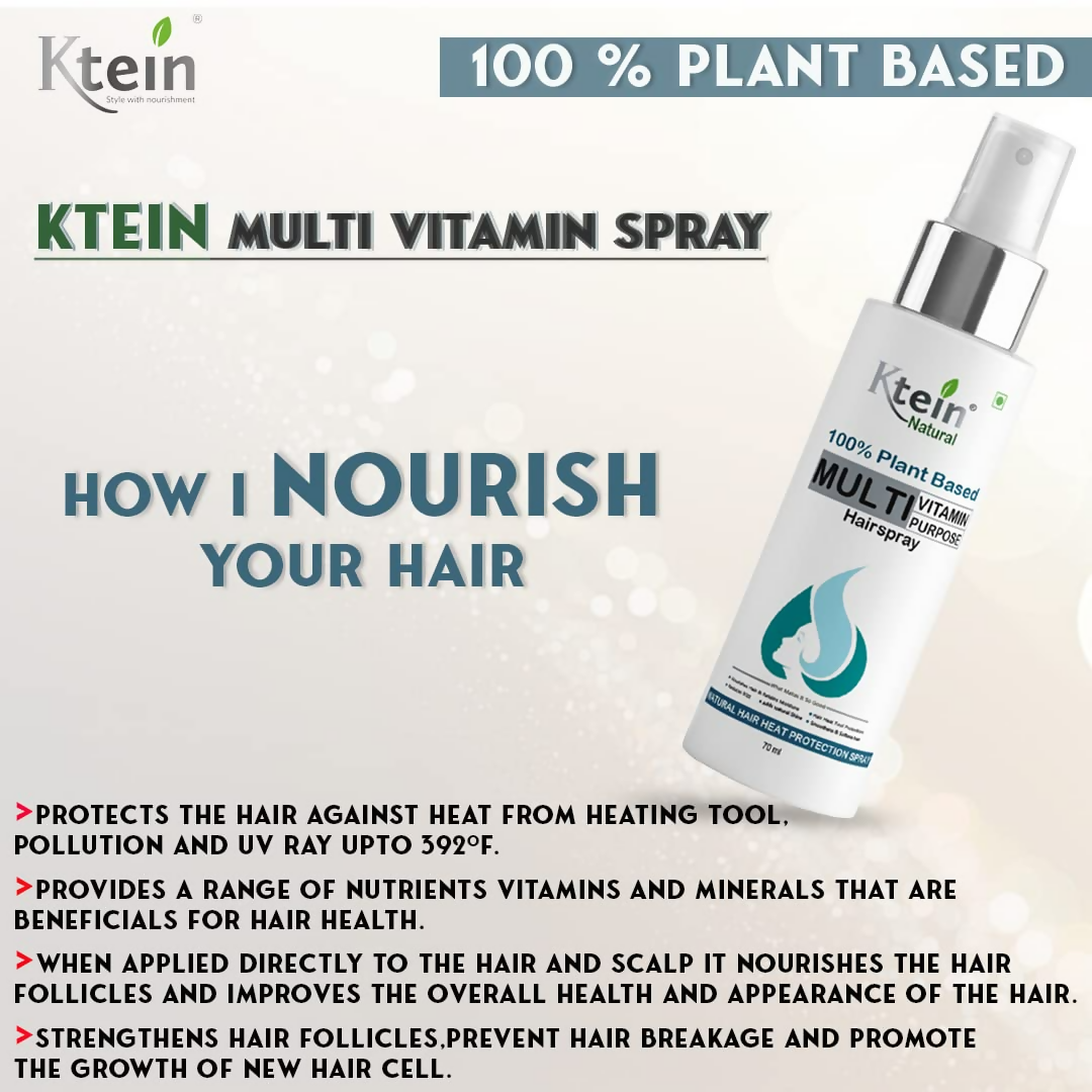 Ktein Natural 100% Plant Based Multi Vitamin Purpose with Deep Nourishment Hairspray For Hair - Distacart