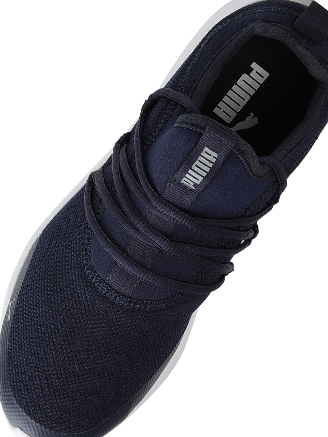 Puma Men Navy Blue Woven Design Skipper Sneakers