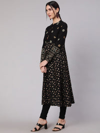 Thumbnail for Aks Floral Printed Anarkali Kurta - Distacart
