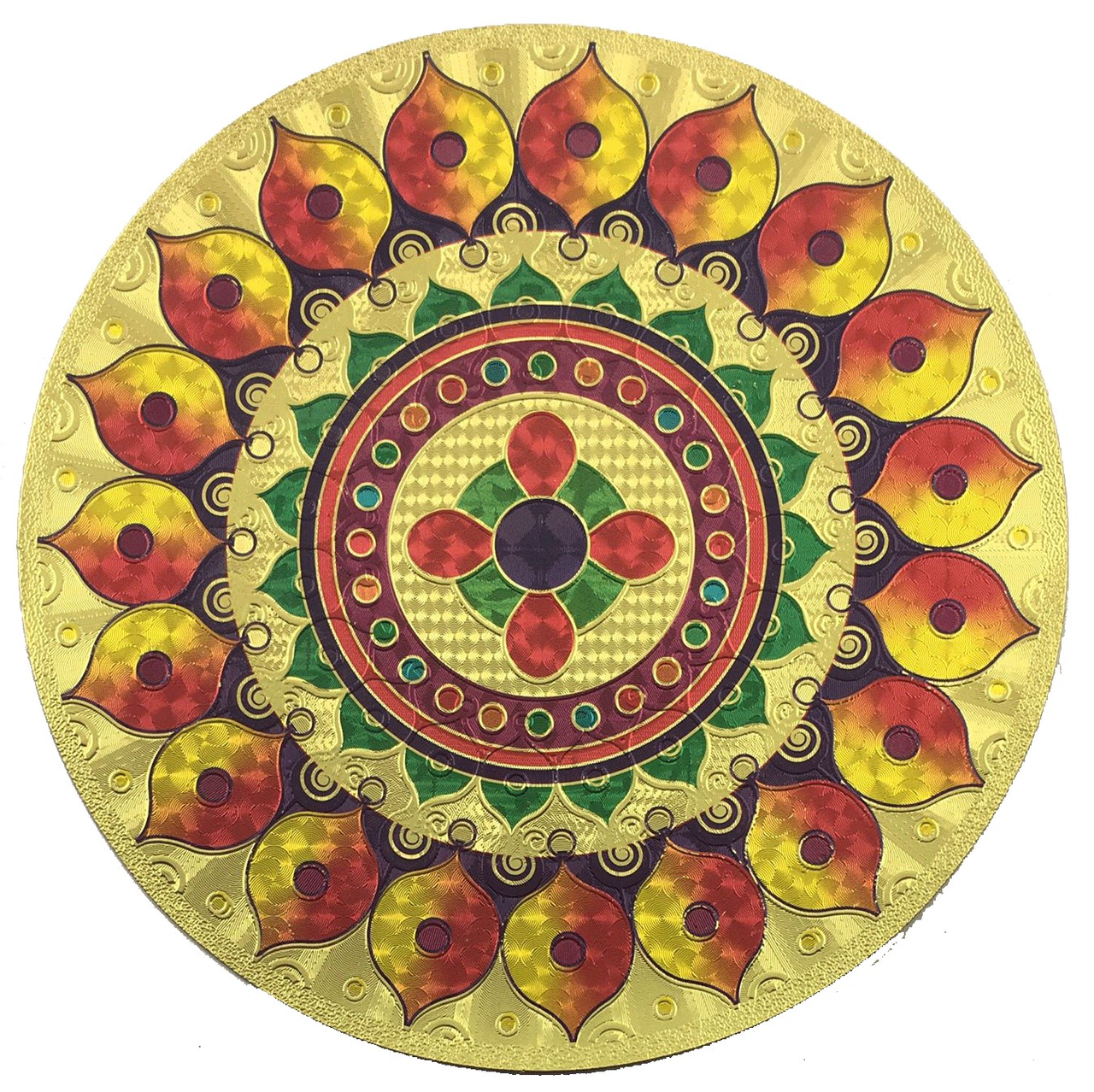 Stickerbazaar Micro Golden Embossing Rangoli Stickers