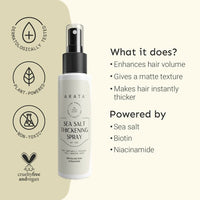 Thumbnail for Arata Sea Salt Volumizing Hair Spray Infused with Niacinamide, Biotin & Sea Salt For Instantly Thicker, Full-Bodied Hair