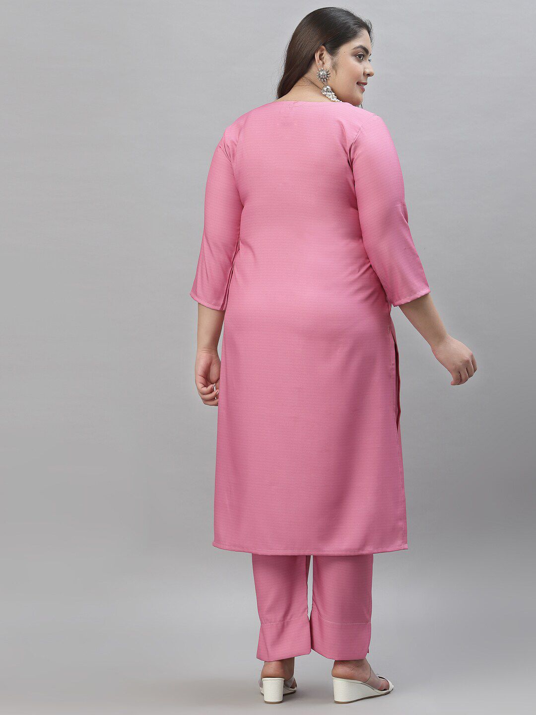 Sztori Plus Size Floral Printed Kurta With Trousers - Distacart