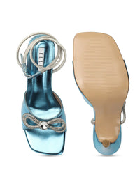 Thumbnail for ELLE Embellished Stiletto Heel Gladiators