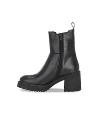 Thumbnail for Delize Women Square Toe Mid Top Leather Platform Heel Regular Boots