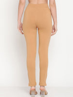 Thumbnail for TAG 7 Pack of 2 Beige & Mustard Yellow Ankle-Length Leggings - Distacart