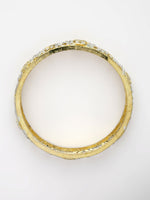 Thumbnail for NVR Women's Set of 2 Gold-Polished American Diamond Emblished Handcrafted Bangles - Distacart