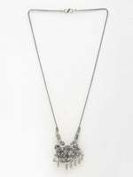 Thumbnail for NVR Women's Silver-Toned Radha Krishna Pendant with Chain - Distacart