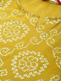 Thumbnail for Anubhutee Green & White Bandhani Printed Cotton Night suit - Distacart