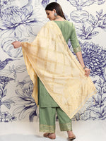 Thumbnail for Vishudh Ethnic Motifs Woven Design Straight Kurta & Palazzos With Dupatta - Distacart