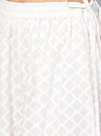 Thumbnail for Anubhutee Mauve & White Ethnic Motifs Printed Kurti - Distacart
