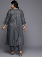 Thumbnail for Sztori Long Sleeves V-Neck Cotton Regular Kurta with Trousers - Distacart