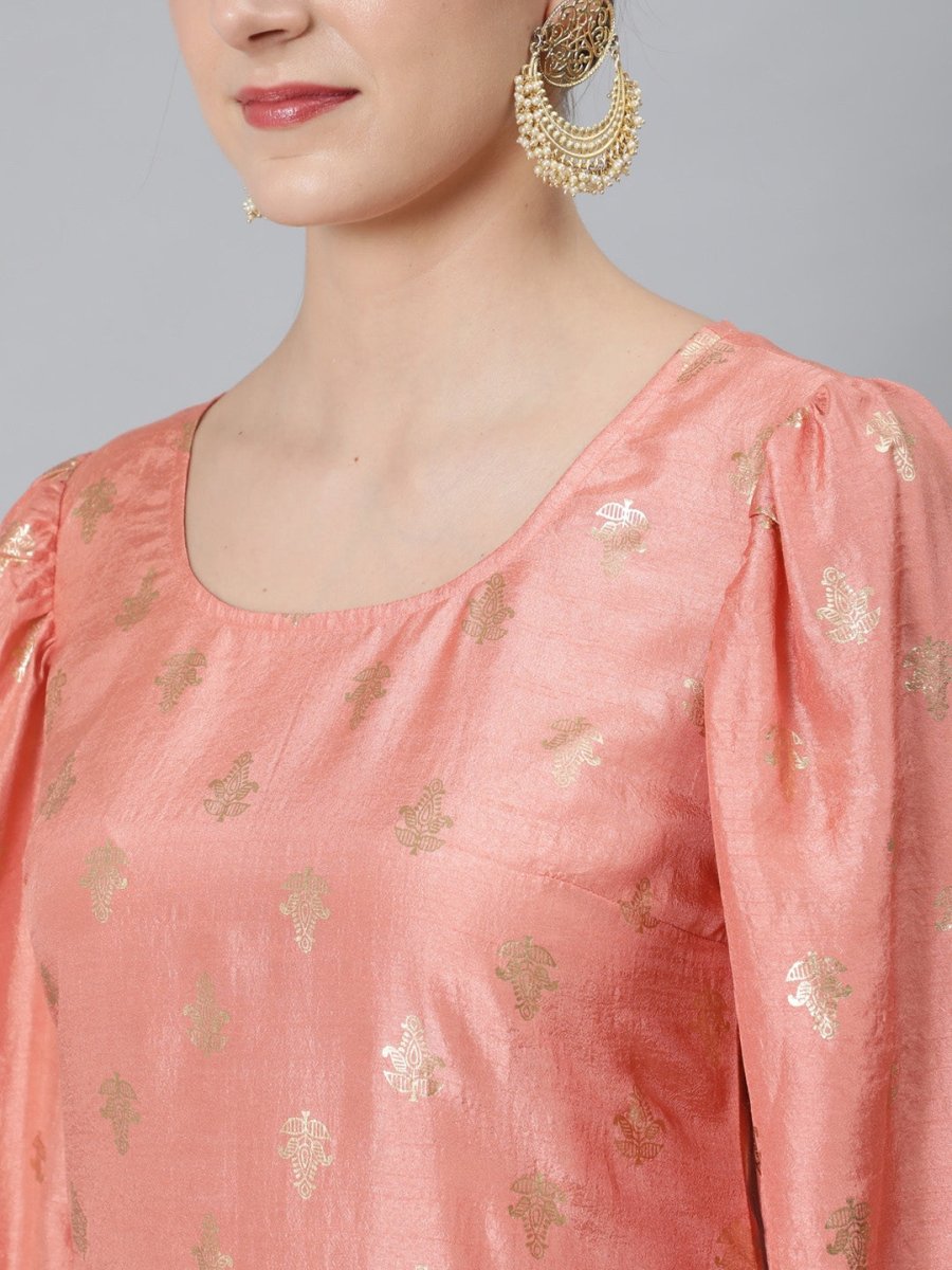Aks Ethnic Motifs Printed Regular Kurta With Palazzos - Distacart