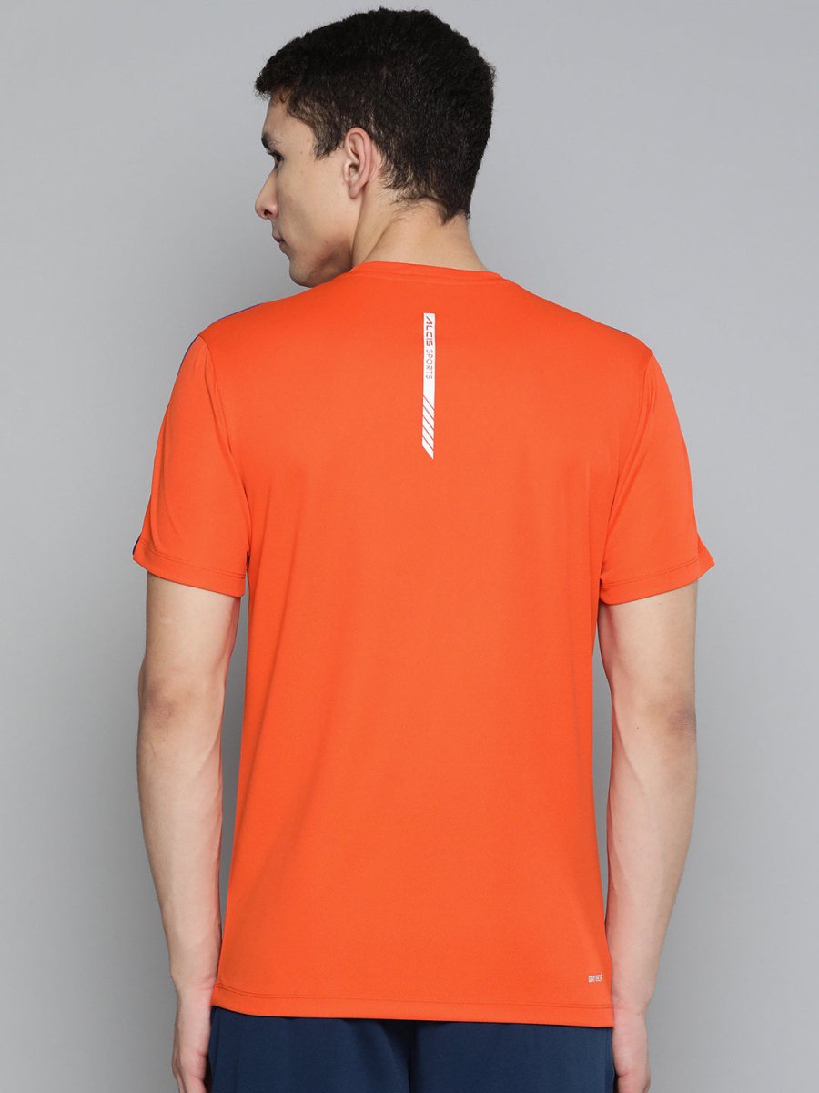 Alcis Men Typography Printed Dry Tech Slim Fit T-shirt - Distacart