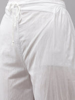 Thumbnail for ADA Women Mustard Yellow Embroidered Regular Chikankari Handloom Kurta with Palazzos - Distacart