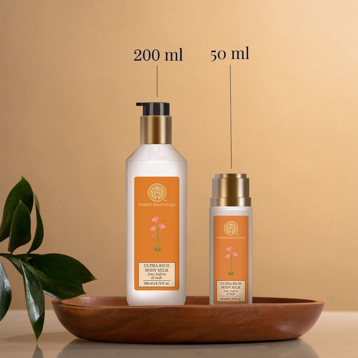 Forest Essentials Ultra-Rich Body Milk Lime Saffron & Oudh - Distacart