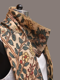 Thumbnail for Cream Kalamkari Hand Painted Sico Stole with Tree of Life Design - Global Threads - Distacart