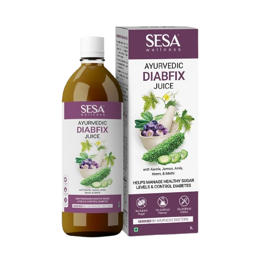 Sesa Ayurvedic Diabfix Juice with Karela Jamun Juice - Distacart