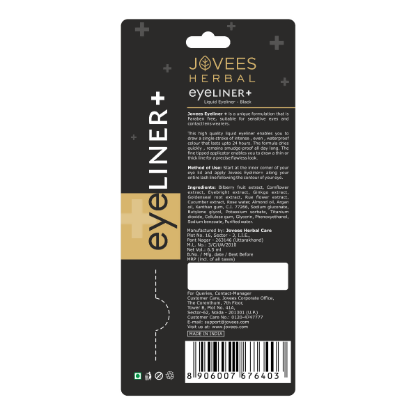 Jovees Eye Liner Black - Distacart