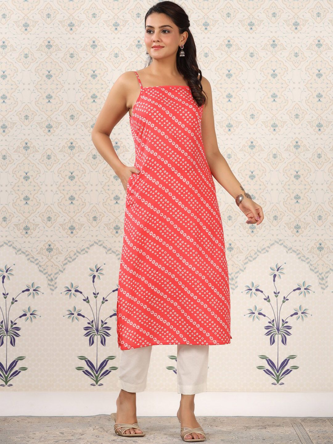 Ode by House of Pataudi Ethnic Motifs Printed Pure Cotton Kurta - Distacart